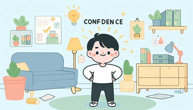 نشان دادن رفتارهایی با اعتماد به نفس از خود و ترفندهای خاص